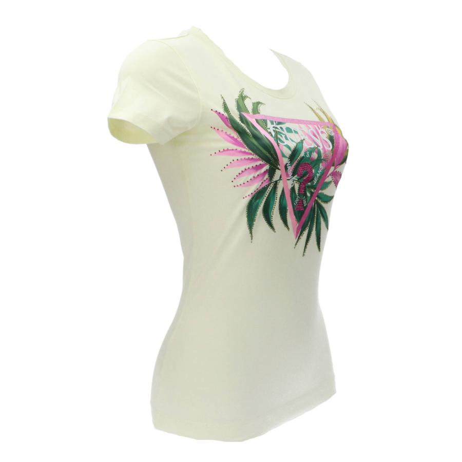 Guess T-shirt CN SS LEAF  TRIANGLE TEE Giallo 2