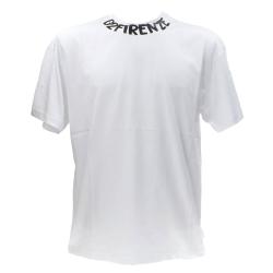 T-shirt SHIRT ART PRINT NECK COMFORT Bianco