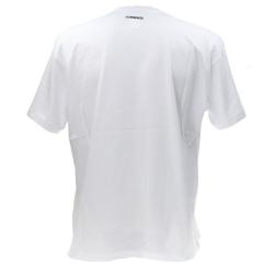 T-shirt SHIRT ART PRINT NECK COMFORT Bianco