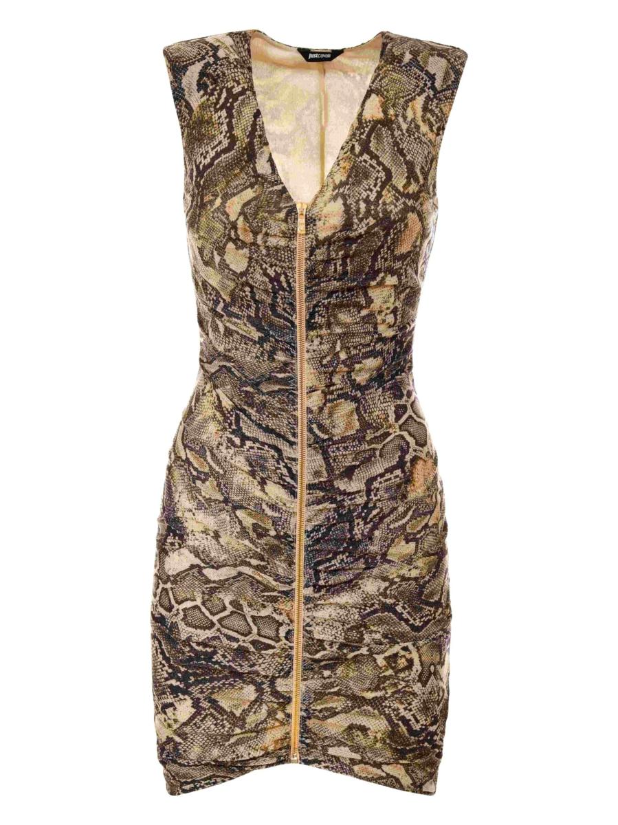 Just Cavalli Vestiti MINI DRESS JERSEY LUREX PRINT PYTON Multicolore 1