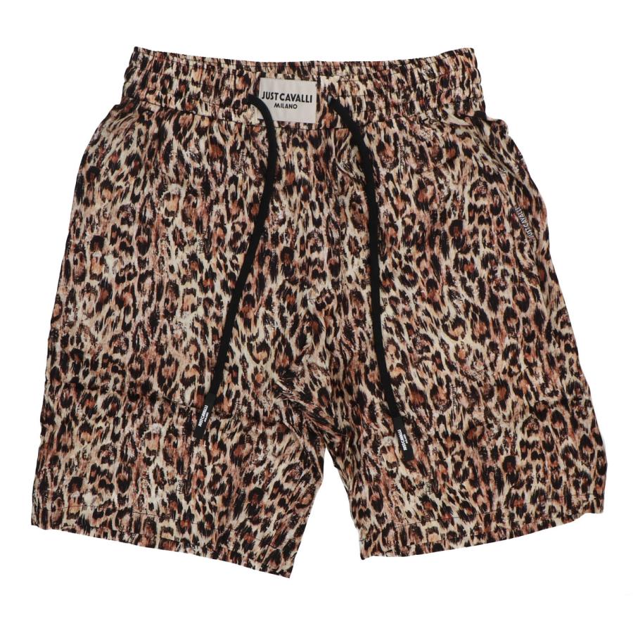 Just Cavalli Bermuda REGUAR  SHORTS TWILL VISCOSA PRINT LEO Marrone 2