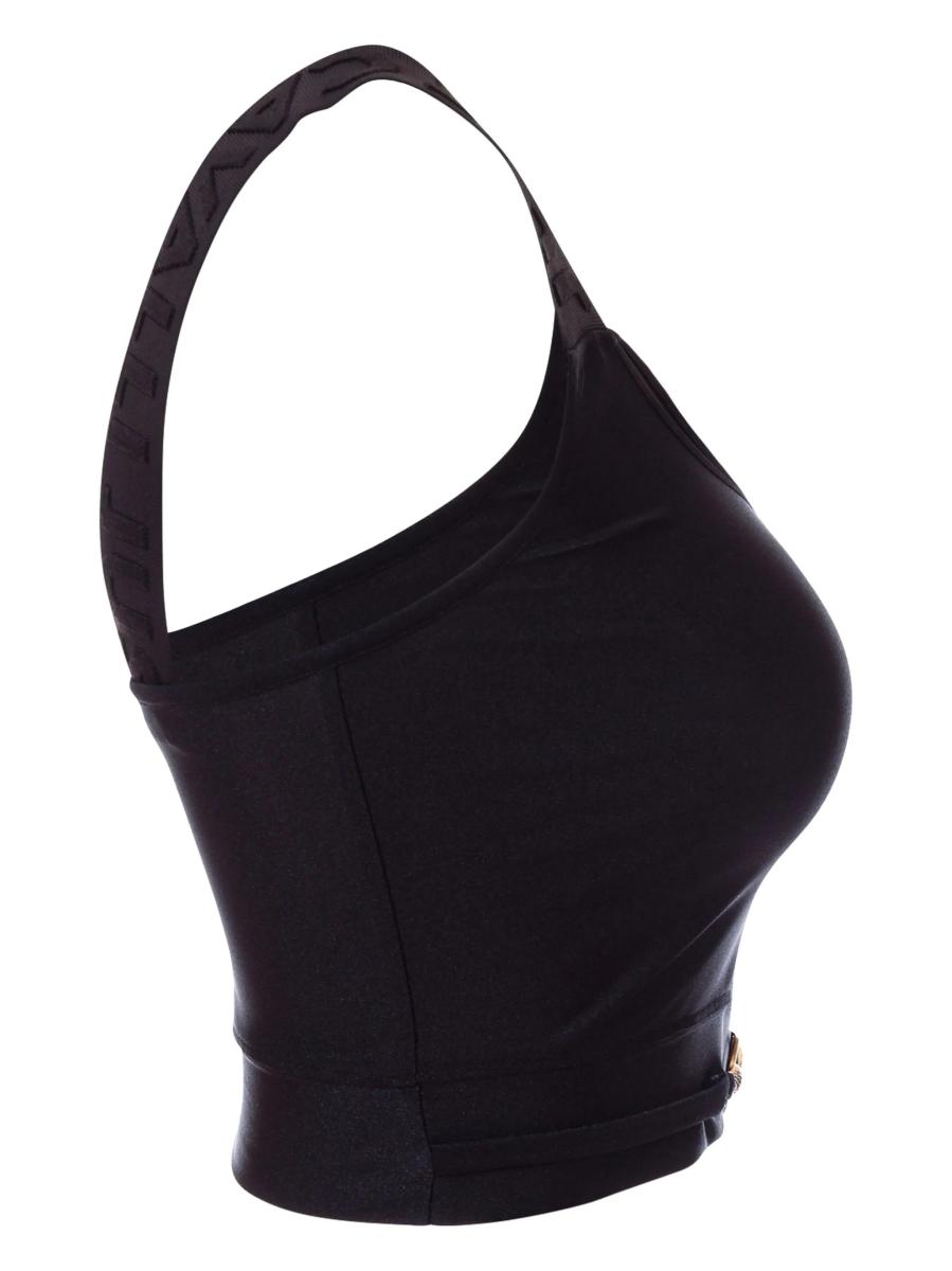 Just Cavalli Top 78PW2A6 CROP ELEMENT  LYCRA Nero 2