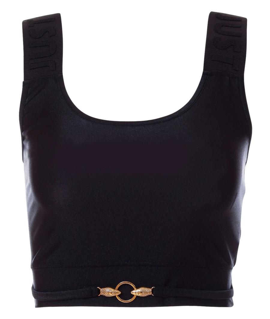 Just Cavalli Top 78PW2A6 CROP ELEMENT  LYCRA Nero 1