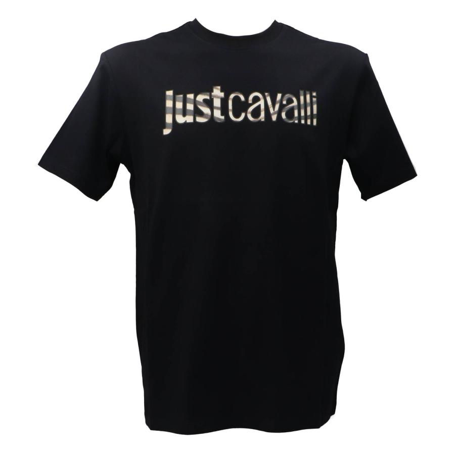 Just Cavalli T-shirt  LOGO ALLOVER LEO COTTON Nero 1