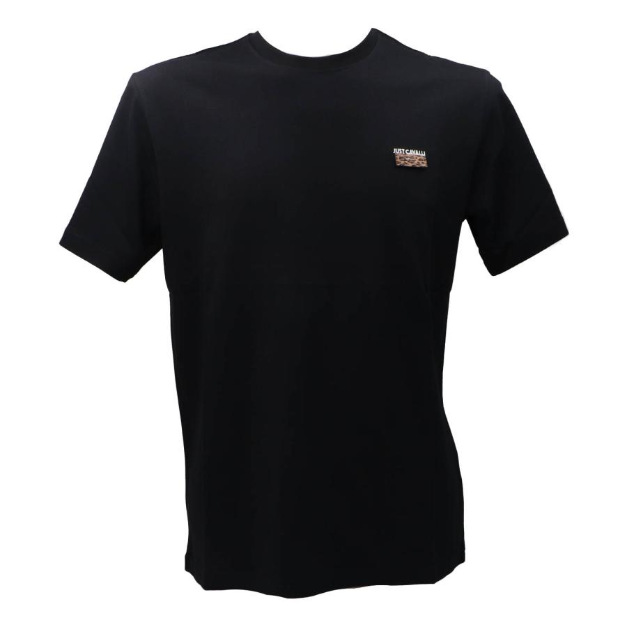 Just Cavalli T-shirt 78PM601 R JACQUARD LABEL LEO Nero 1