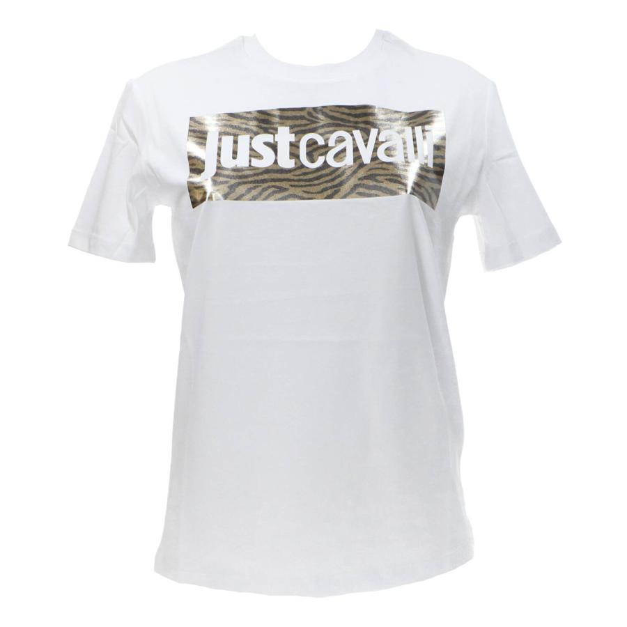 Just Cavalli T-shirt 610 LOGO FOIL ZEBRA COTTON JERSEY Bianco 1
