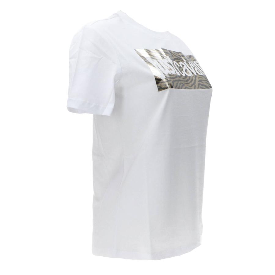 Just Cavalli T-shirt 610 LOGO FOIL ZEBRA COTTON JERSEY Bianco 2