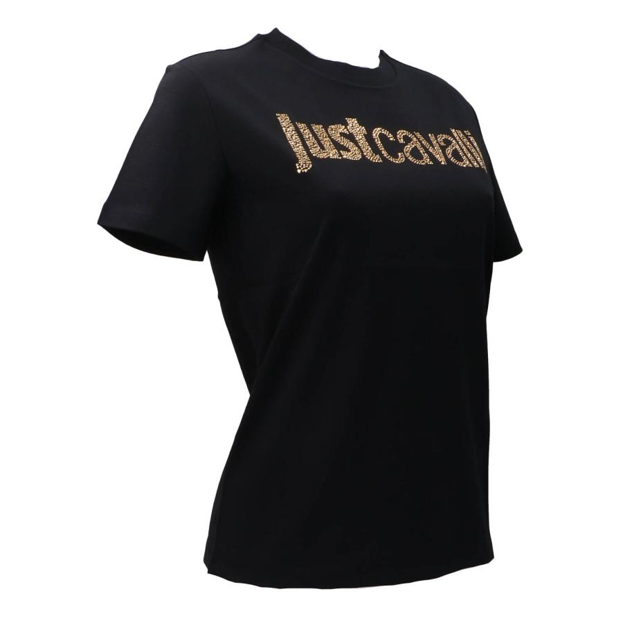 Just Cavalli T-shirt 78PAHE15 LOGO STUDS Nero 2