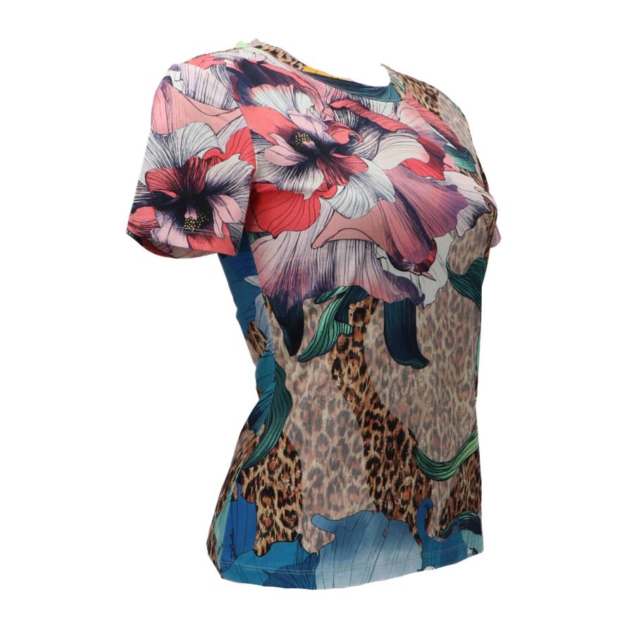 Just Cavalli T-shirt 611 JERSEY STRETCH ALLOVER Multicolore 2