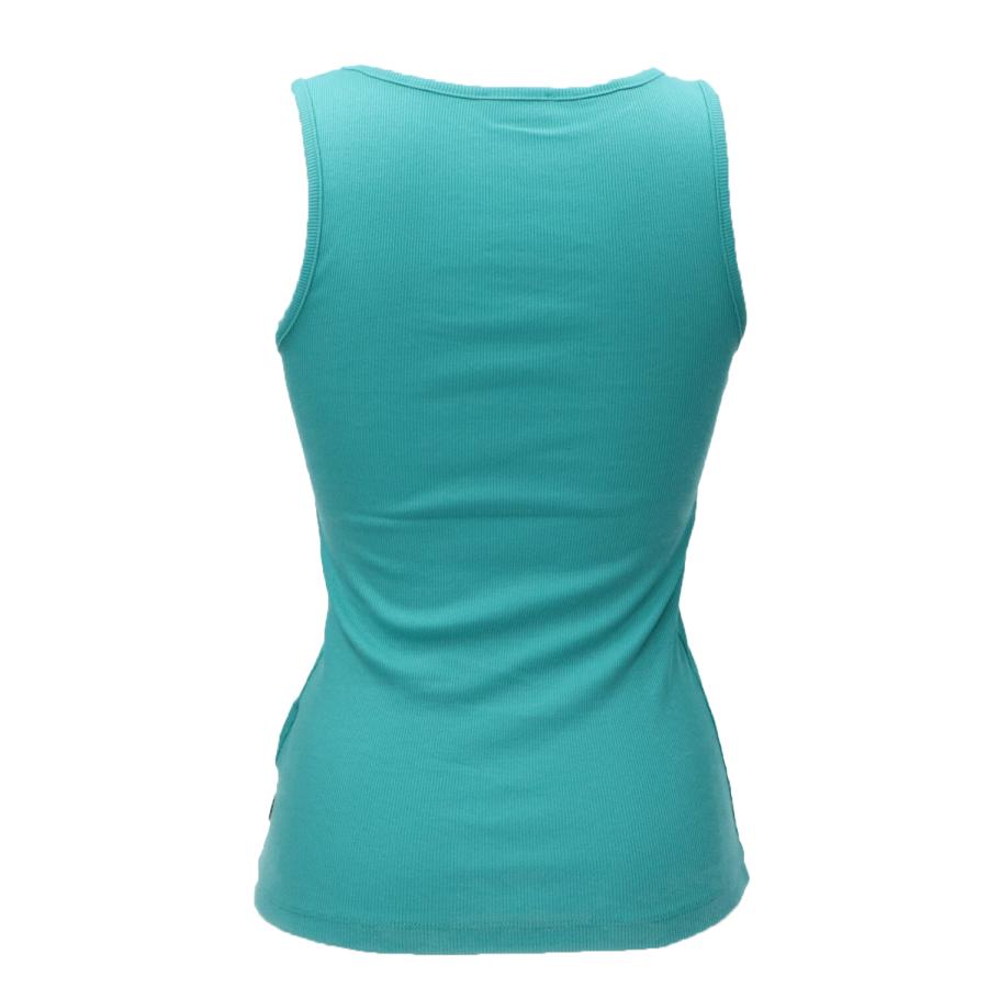 Guess Canotte GJ TANK TOP SLIM RIB EMBRO Verde Acqua 3