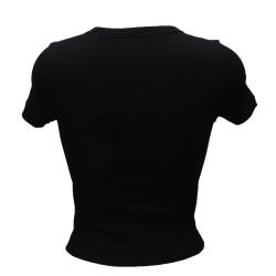 T-shirt SS CN RIB LOGO TEE Nero