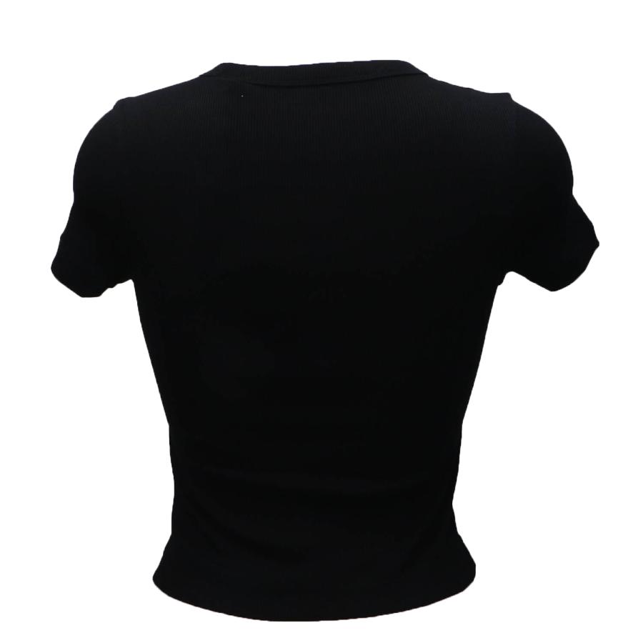Guess T-shirt SS CN RIB LOGO TEE Nero 3
