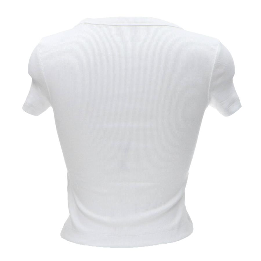 Guess T-shirt SS CN RIB LOGO TEE Bianco 3