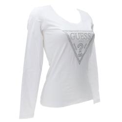 T-shirt LS CN SHINY TRIANGLE TEE Bianco