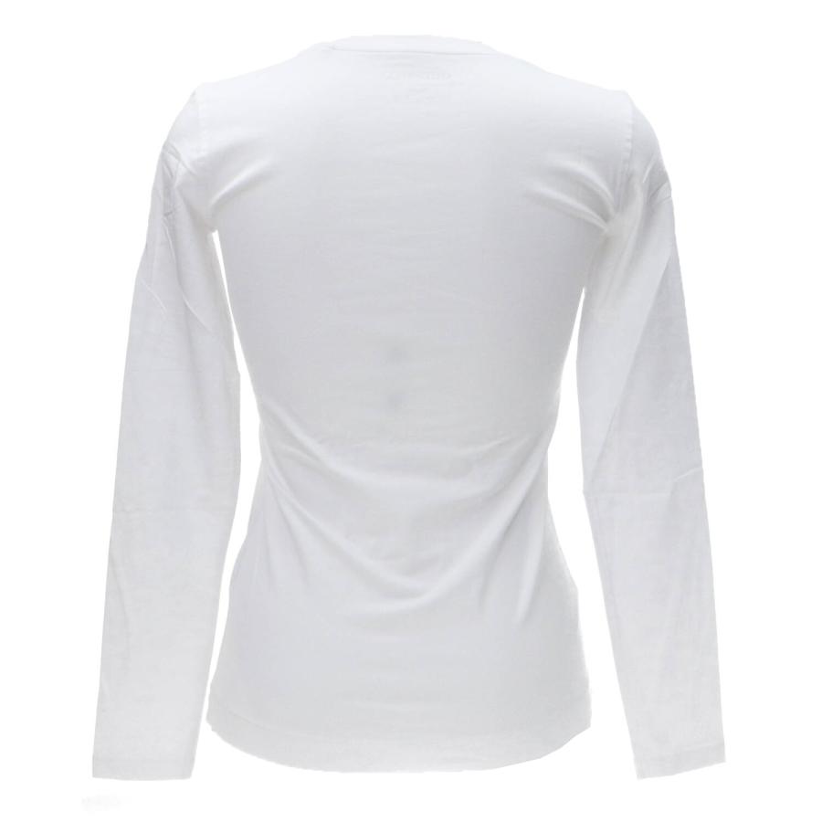 Guess T-shirt LS CN SHINY TRIANGLE TEE Bianco 3