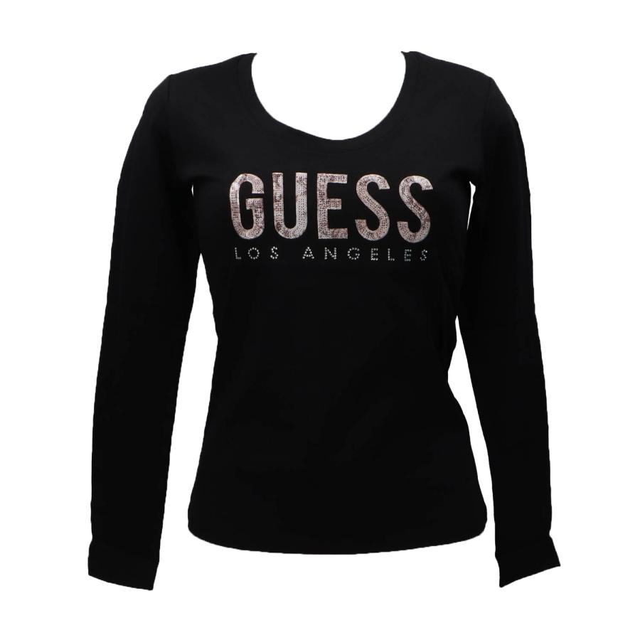 Guess T-shirt LS CN PYTHON LOGO TEE Nero 1