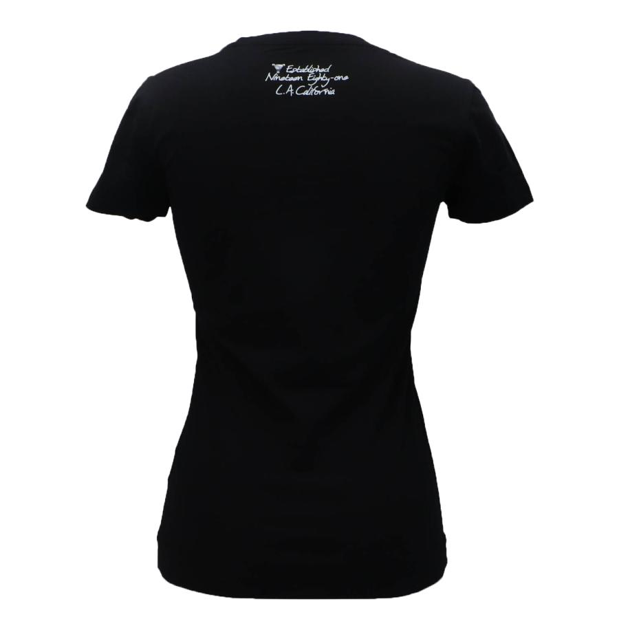 Guess T-shirt SS CN TRIANGLE FLOWER TEE Nero 3