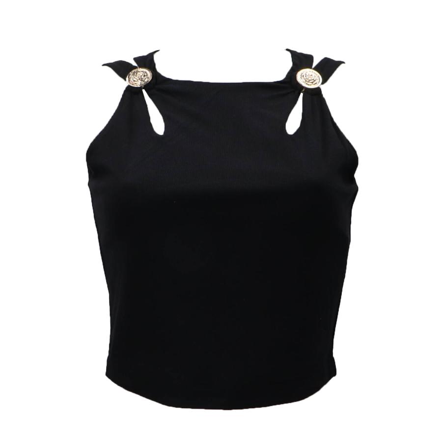 Guess Top ZAMA CUT OUT DETAILS CROP  Nero 1