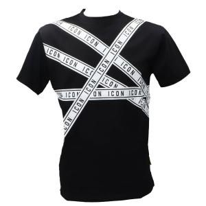 T-SHIRT C/STAMPA A STRISCE...