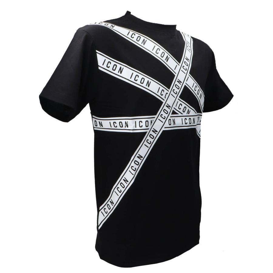 Icon T-shirt  C/STAMPA A STRISCE  Nero 2