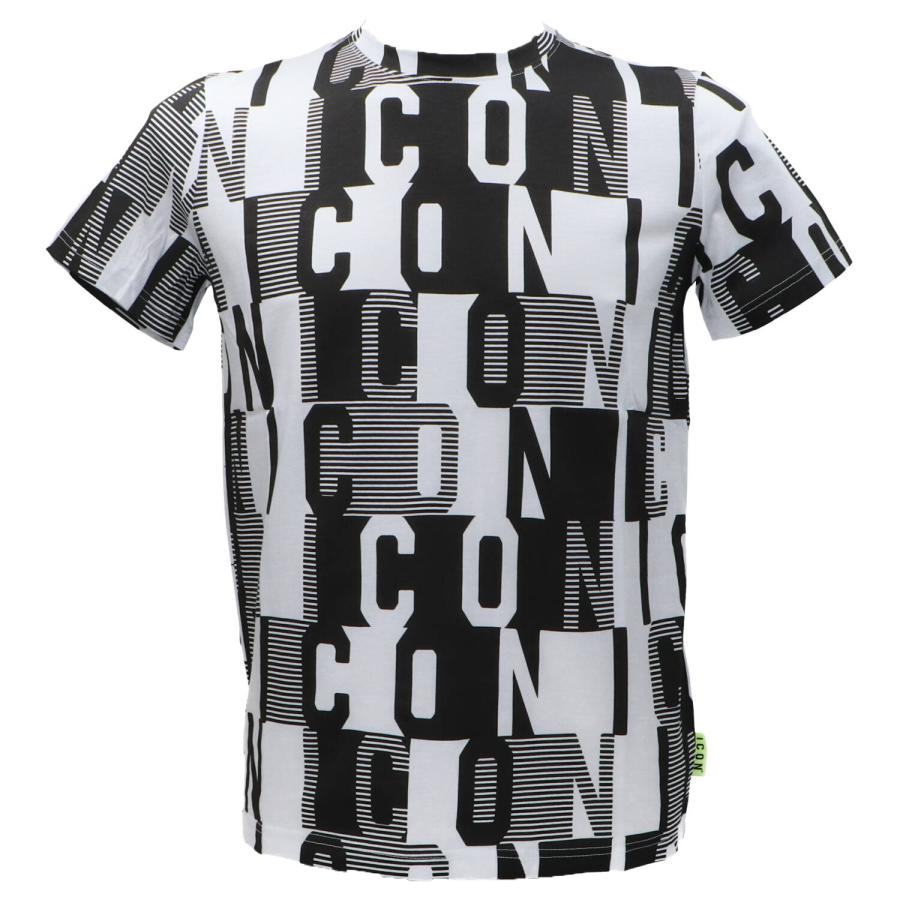 Icon T-shirt  ALL OVER Bianco Nero 1