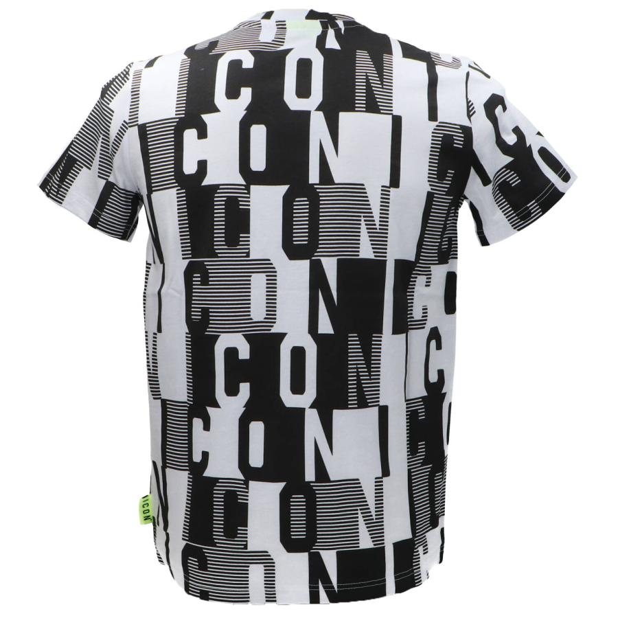 Icon T-shirt  ALL OVER Bianco Nero 3