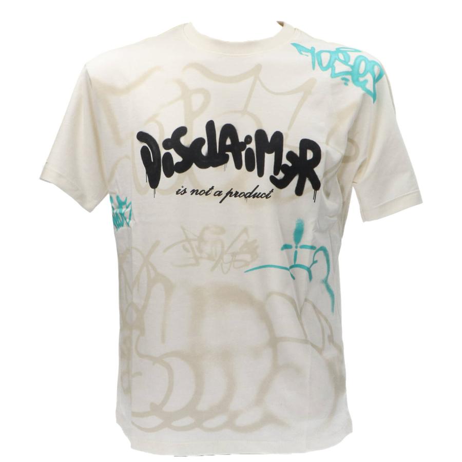 Disclaimer T-shirt  UOMO JERSEY 54897 Bianco Panna 1