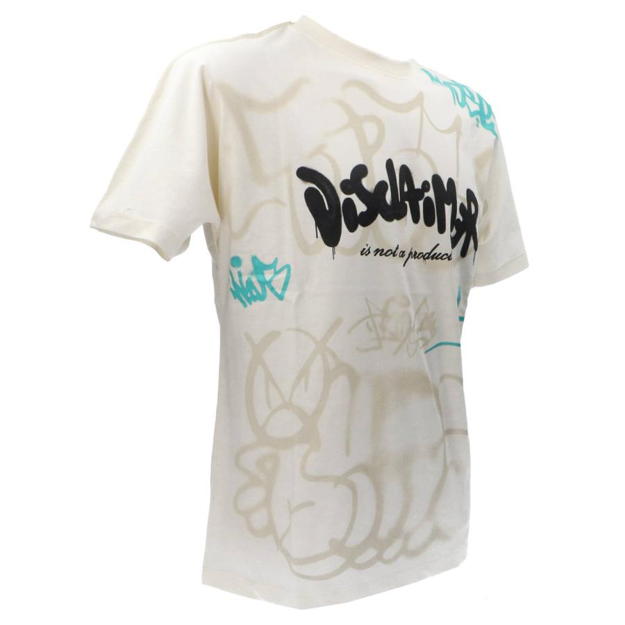 Disclaimer T-shirt  UOMO JERSEY 54897 Bianco Panna 2