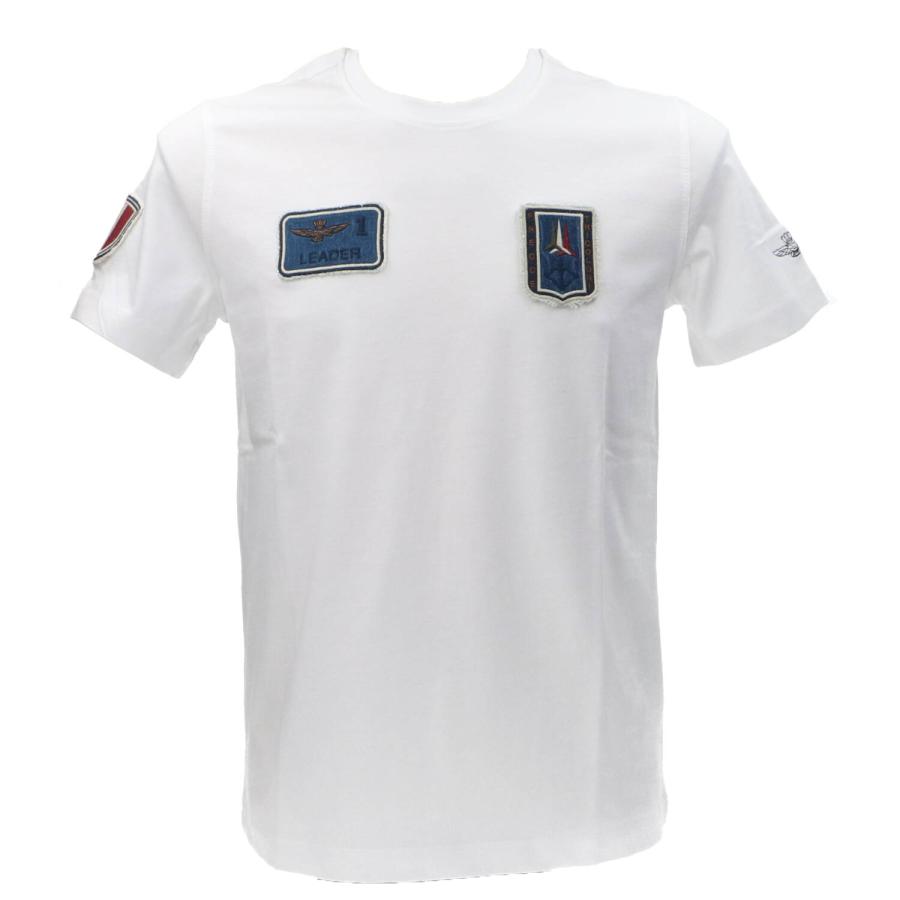 Aeronautica Militare T-shirt  PATCH DENIM TS2411J634 Bianco 1
