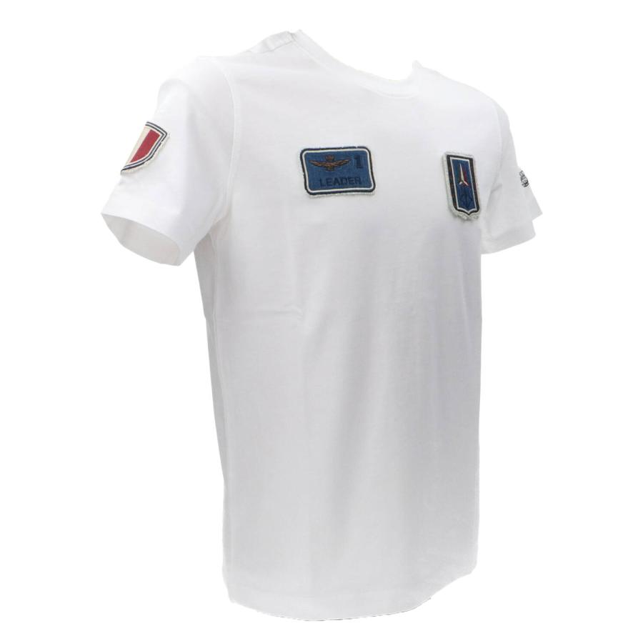 Aeronautica Militare T-shirt  PATCH DENIM TS2411J634 Bianco 2