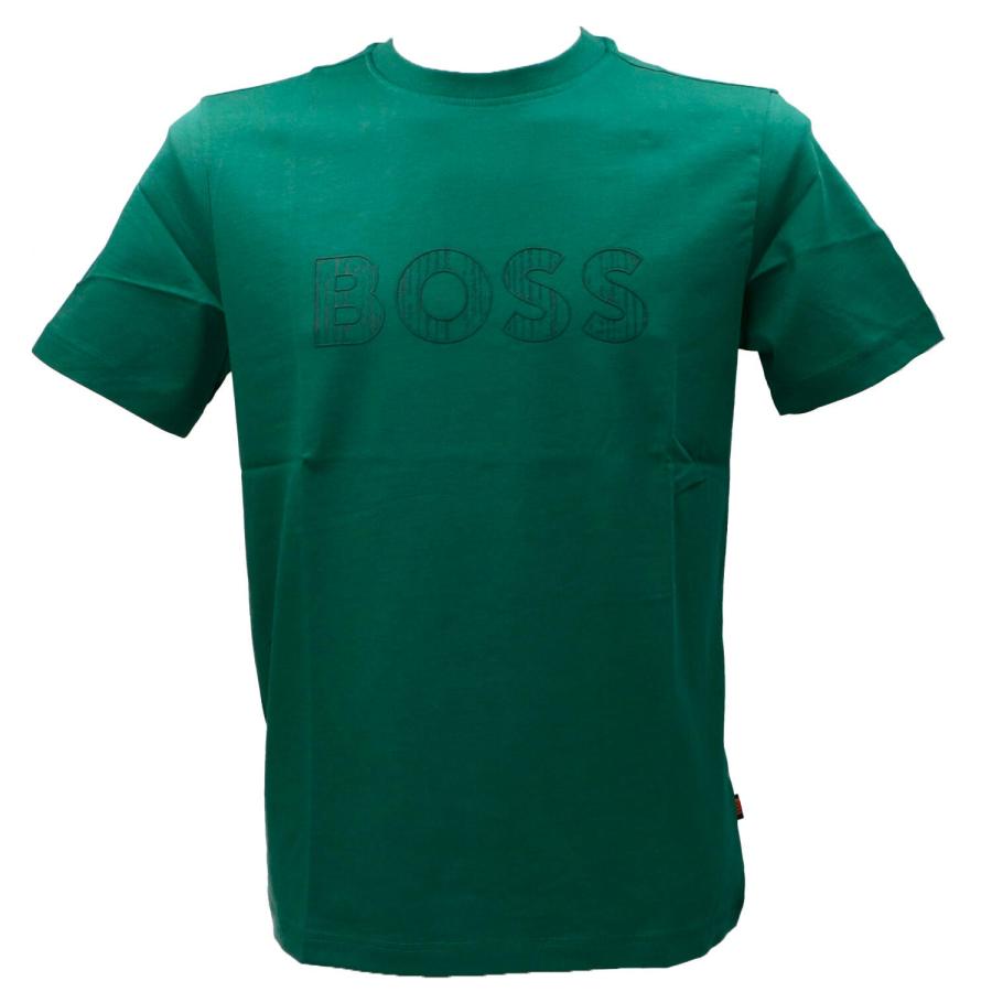 Boss T-shirt TE_LOGOTEXTURE Verde Scuro 1