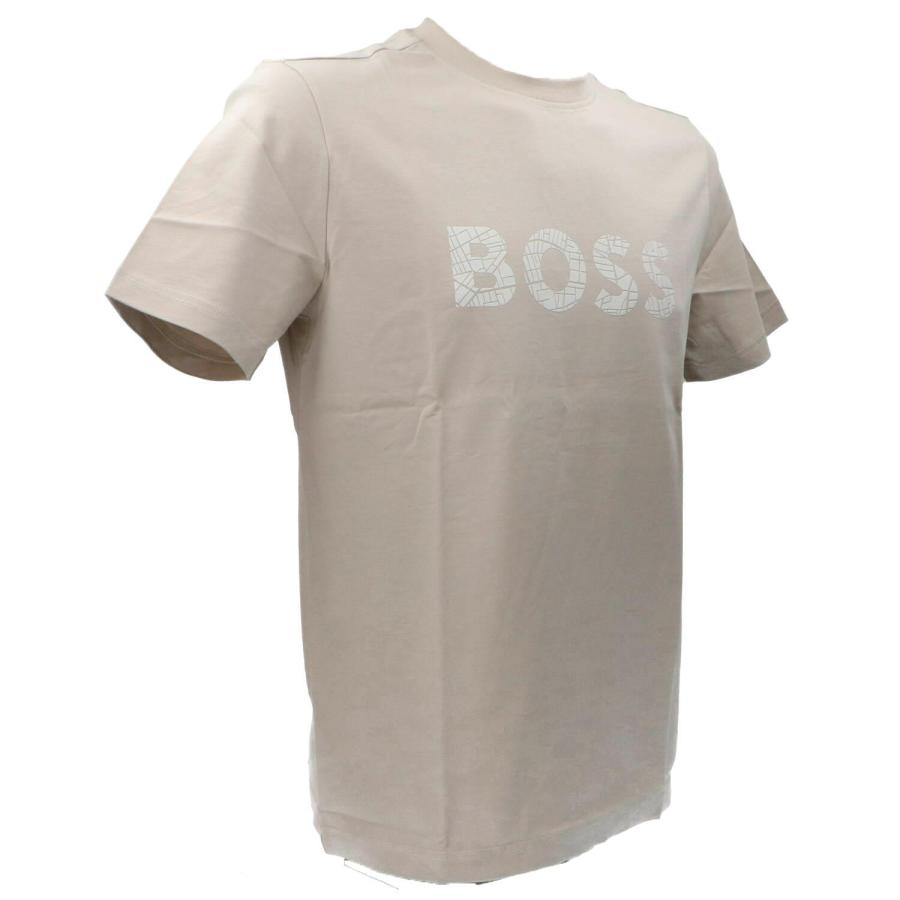 Boss T-shirt TE_LOGOTEXTURE Beige 2