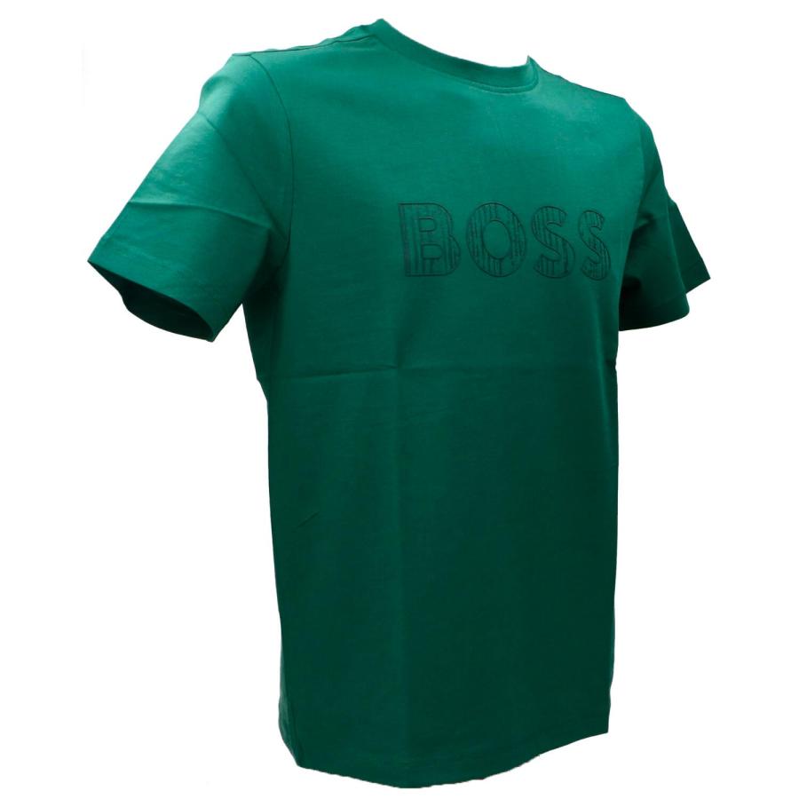 Boss T-shirt TE_LOGOTEXTURE Verde Scuro 2