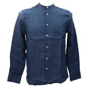 CAMICIA COREANA LINO CE986SS Blu