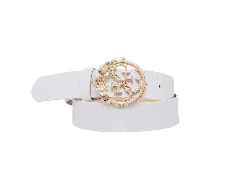 Guess Cinture TAMSIN ADJ PANT BELT Off White 3