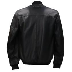 Giubbotti REAL LEATHER BOMBER PANNES Nero