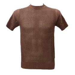 Maglia GIROCOLLO MAGLIA TRAFORATA ME2982SS Marrone