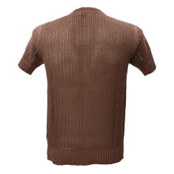 Maglia GIROCOLLO MAGLIA TRAFORATA ME2982SS Marrone