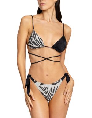 TRIANGOLO SBAMBOLATO E SLIP MARYLIN Nero