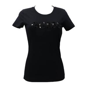  CN SS LOGO  SEGQUINS TEE Nero