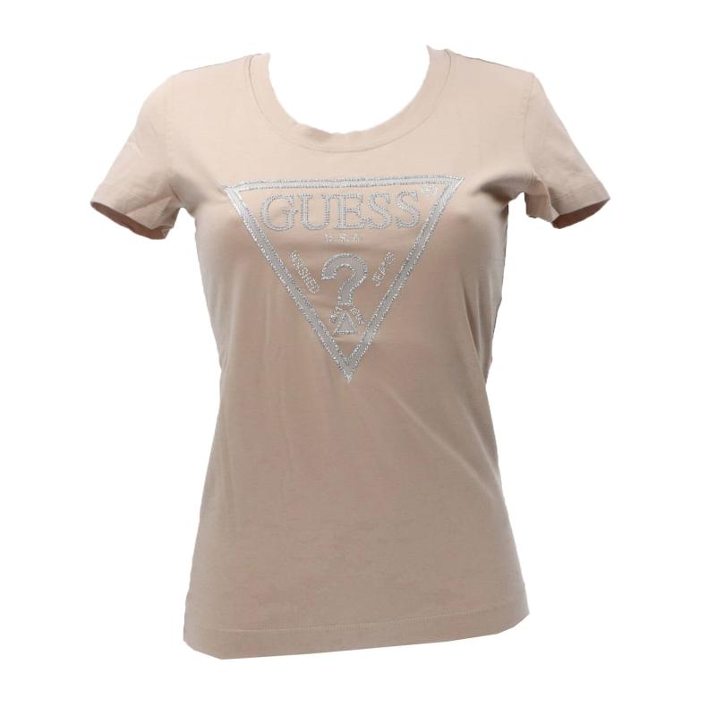 T-shirt SS CN SHINY TRIANGLE TEE Beige