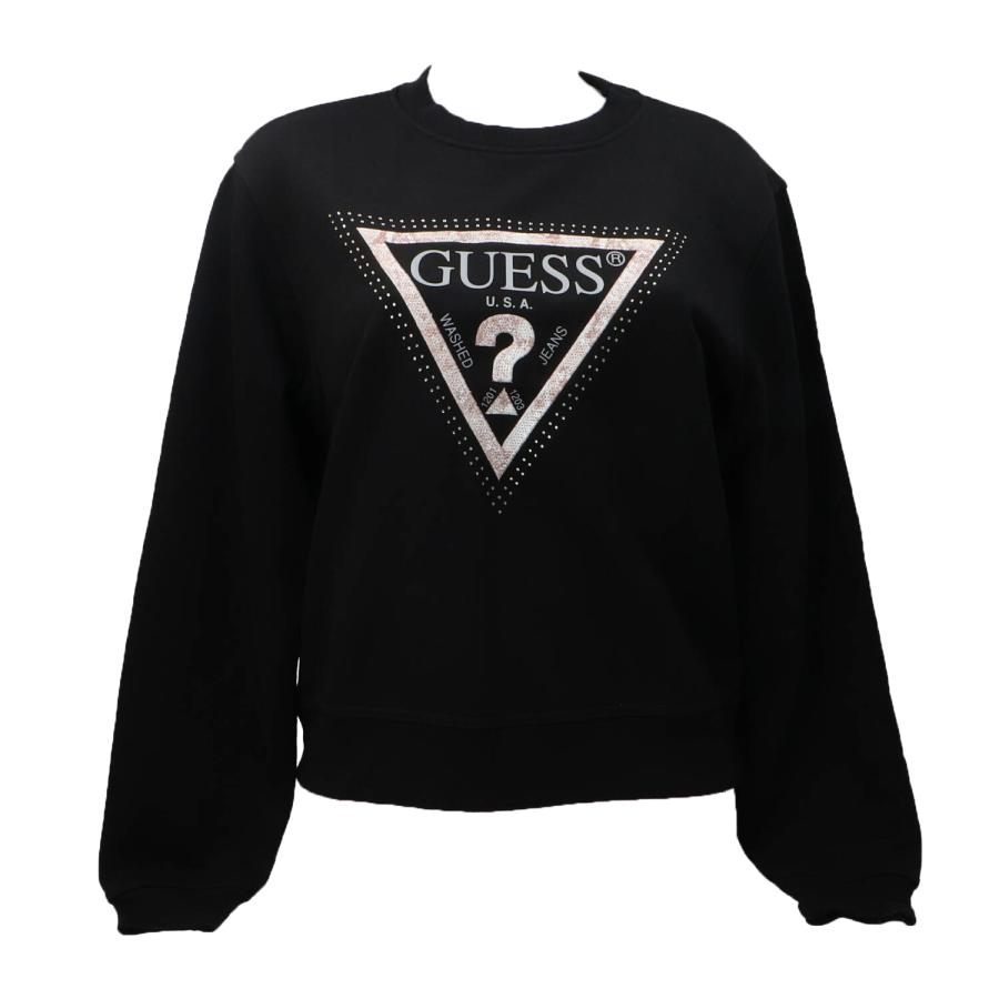 Guess Felpe CN PYTHON TRIANGLE LOGO FLECEE Nero 1