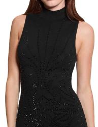 Vestiti RHINESTONE BODYCON MINI SWEATER DRESS Nero