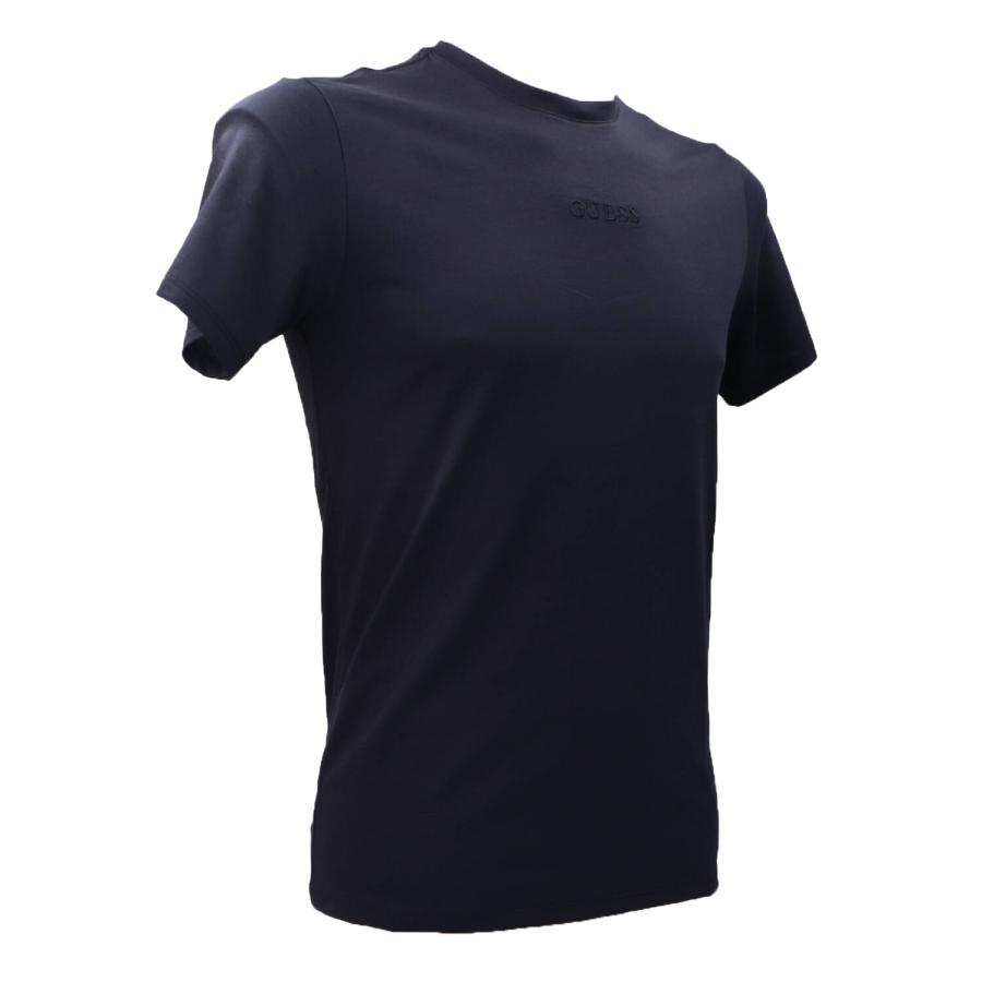 Guess T-shirt LOGO RICAMATO  SLIM Blu 2