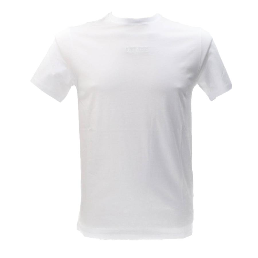 Guess T-shirt LOGO RICAMATO  SLIM Bianco 1