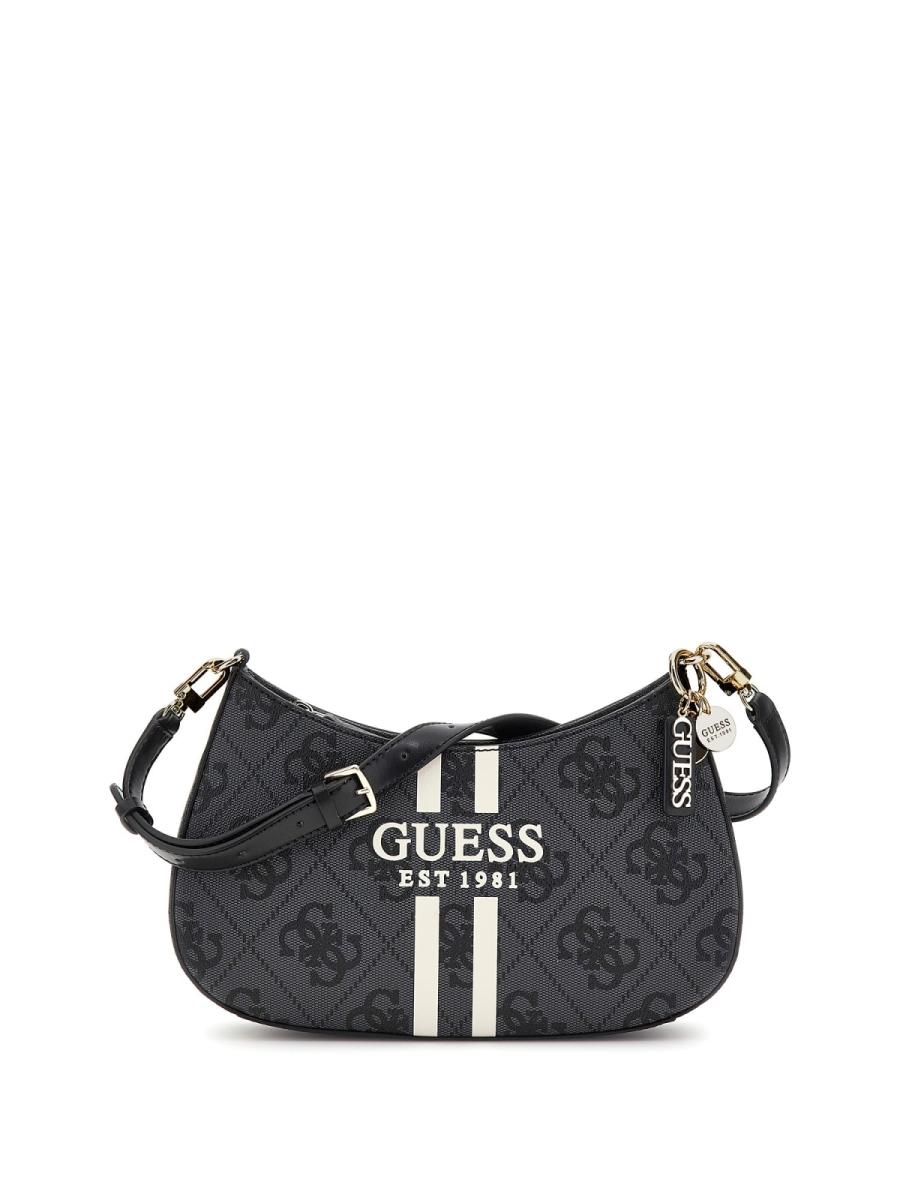 Guess Borse a spalla NOELLE II TOP ZIP SHOULDER BAG Nero Guess Borse a spalla NOELLE II TOP ZIP SHOULDER BAG Nero 2