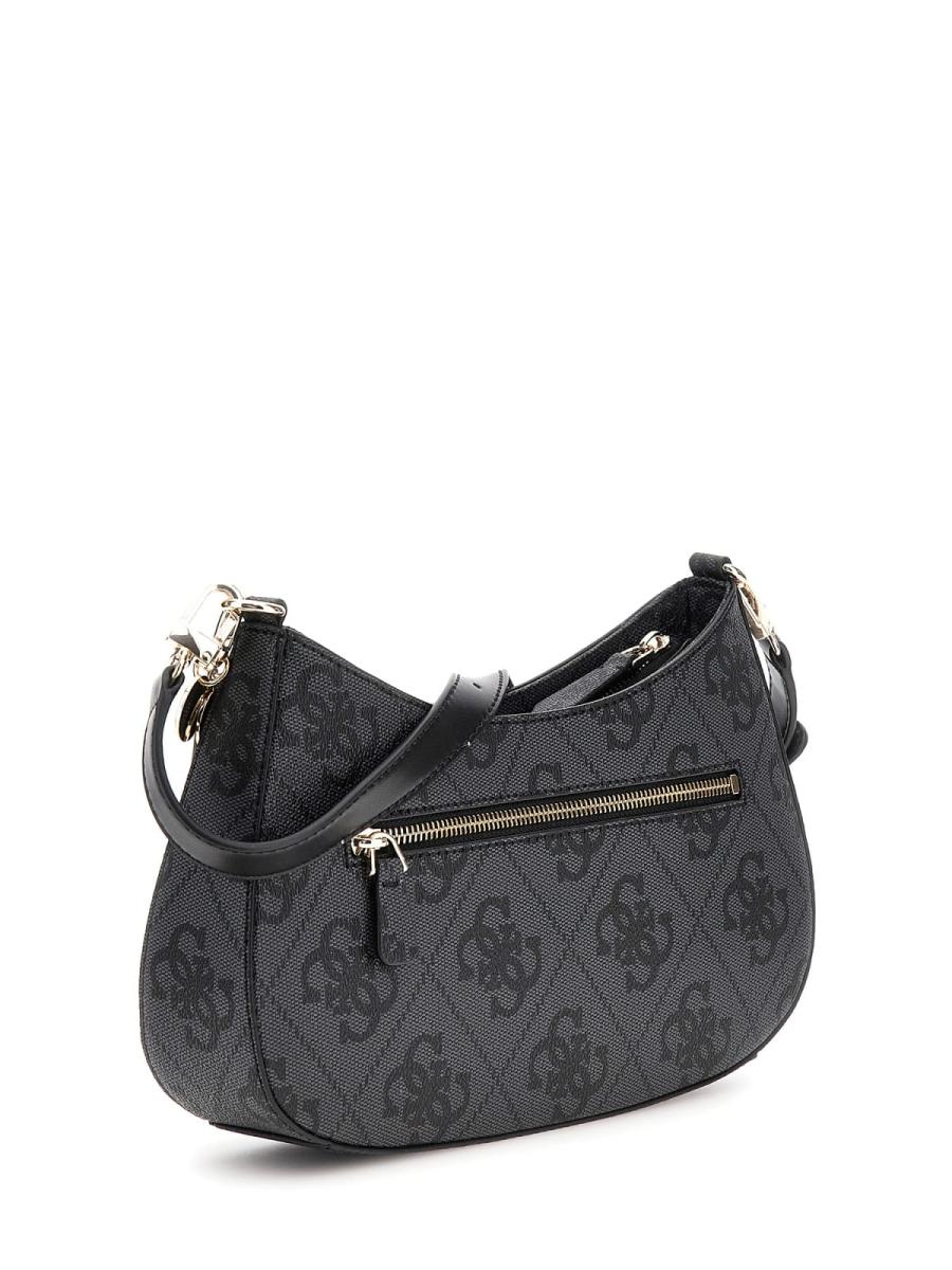 Guess Borse a spalla NOELLE II TOP ZIP SHOULDER BAG Nero Guess Borse a spalla NOELLE II TOP ZIP SHOULDER BAG Nero 4