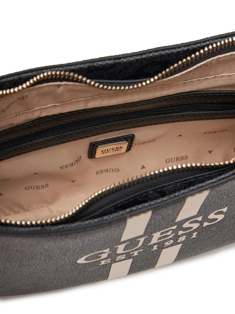 Guess Borse a spalla NOELLE II TOP ZIP SHOULDER BAG Nero Guess Borse a spalla NOELLE II TOP ZIP SHOULDER BAG Nero 3