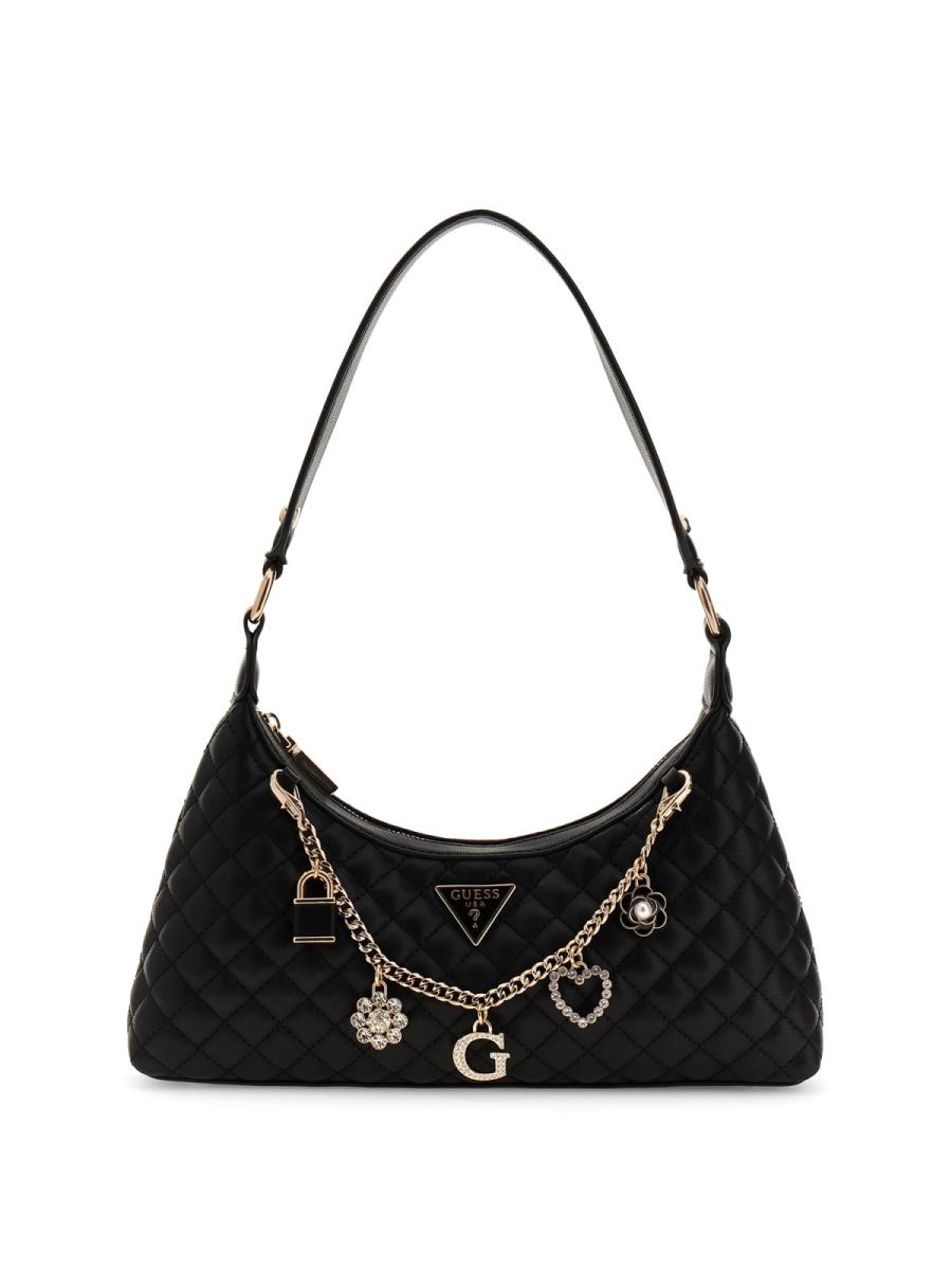 Guess Borse a spalla EVERLEE TOP ZIP SHOULDER BAG Nero Guess Borse a spalla EVERLEE TOP ZIP SHOULDER BAG Nero 1