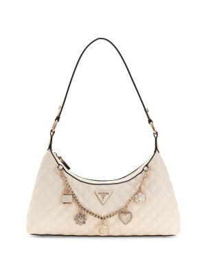 EVERLEE TOP ZIP SHOULDER BAG Bianco